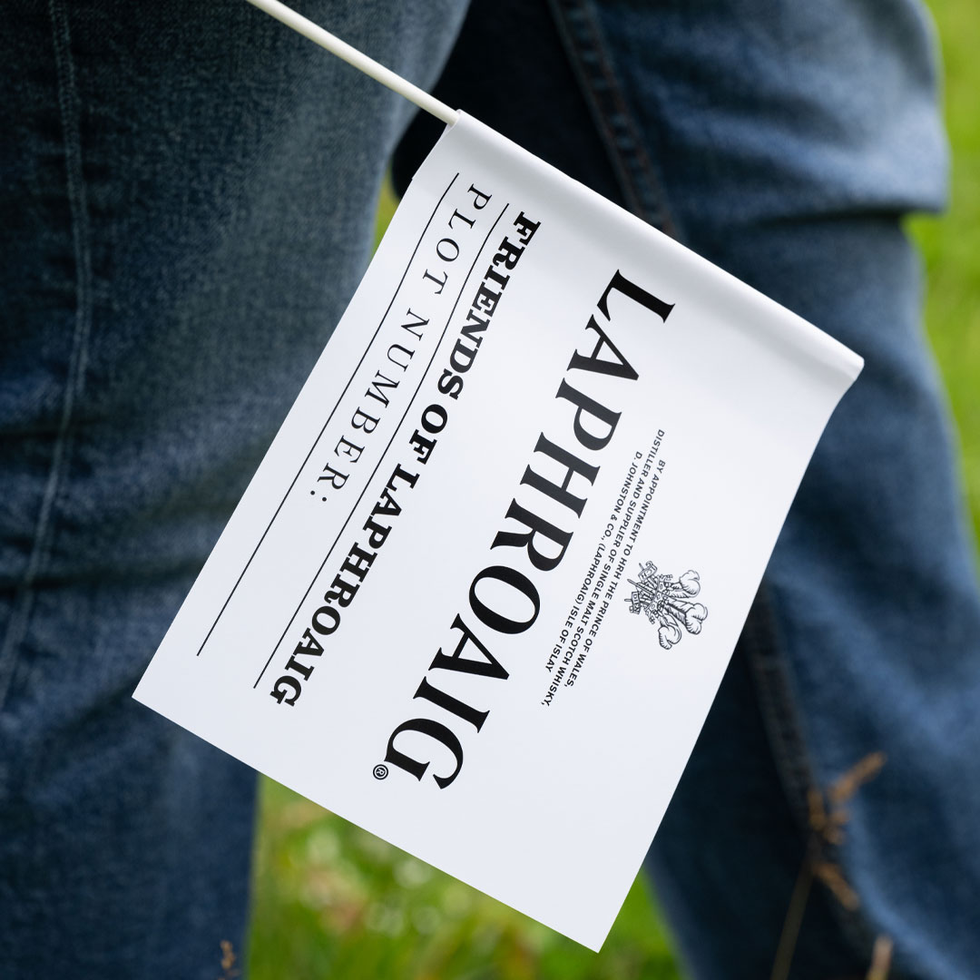 Close up of a Friend of Laphroaig flag