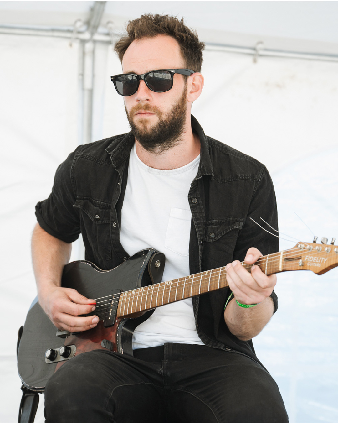 man playing guitar
