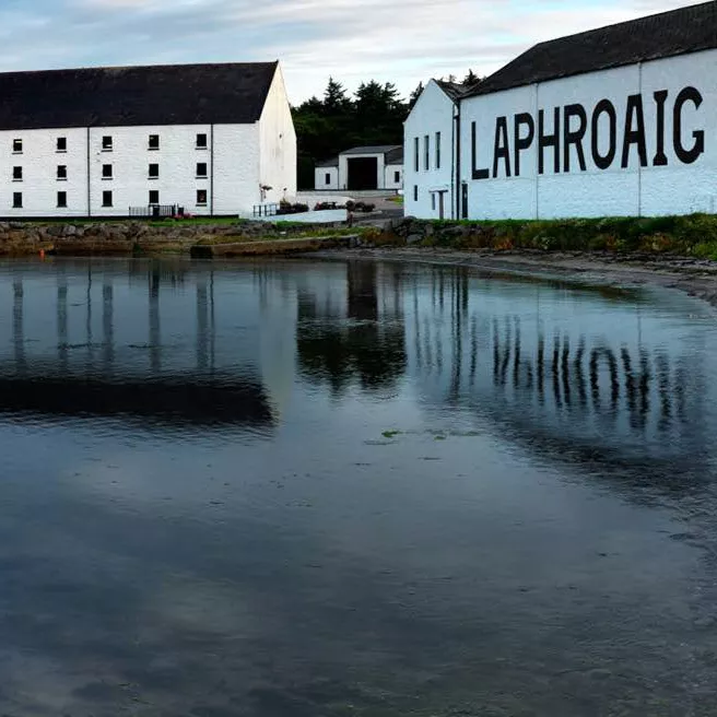 Laphroaig distillery building on Islay