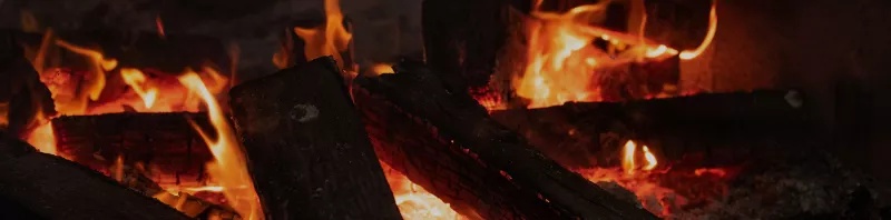 Laphroaig peat fire burning