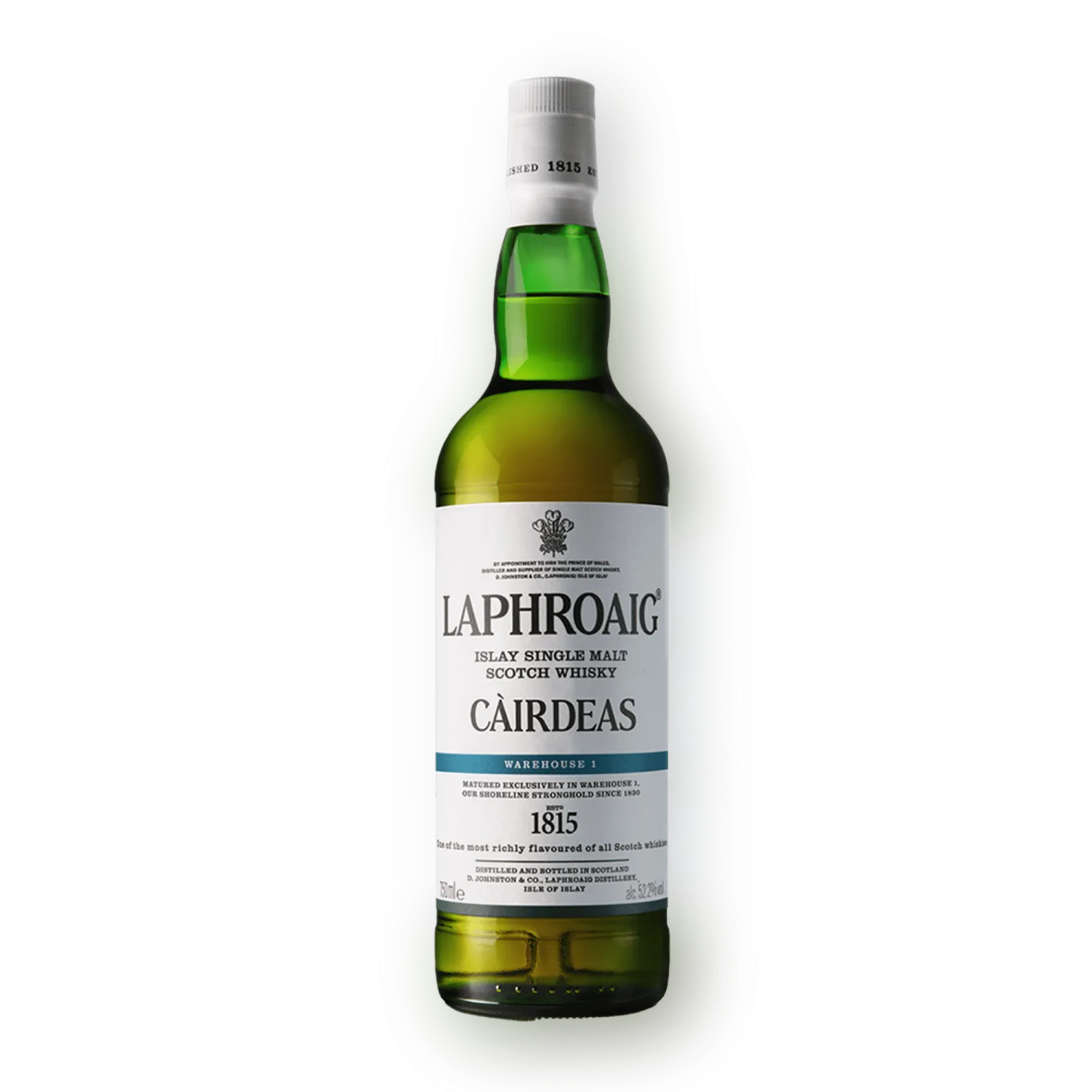 Bottle of Laphroaig Cairdeas Warehouse 1 on transparent background
