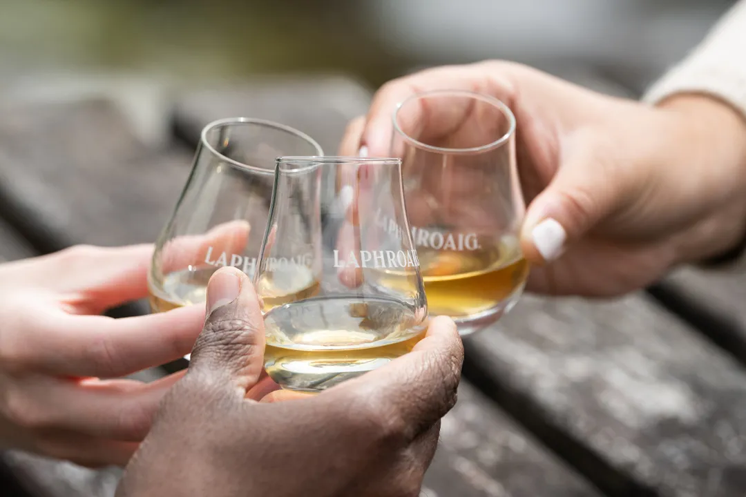 three Friends of Laphroaig cheers three Laphroaig drams