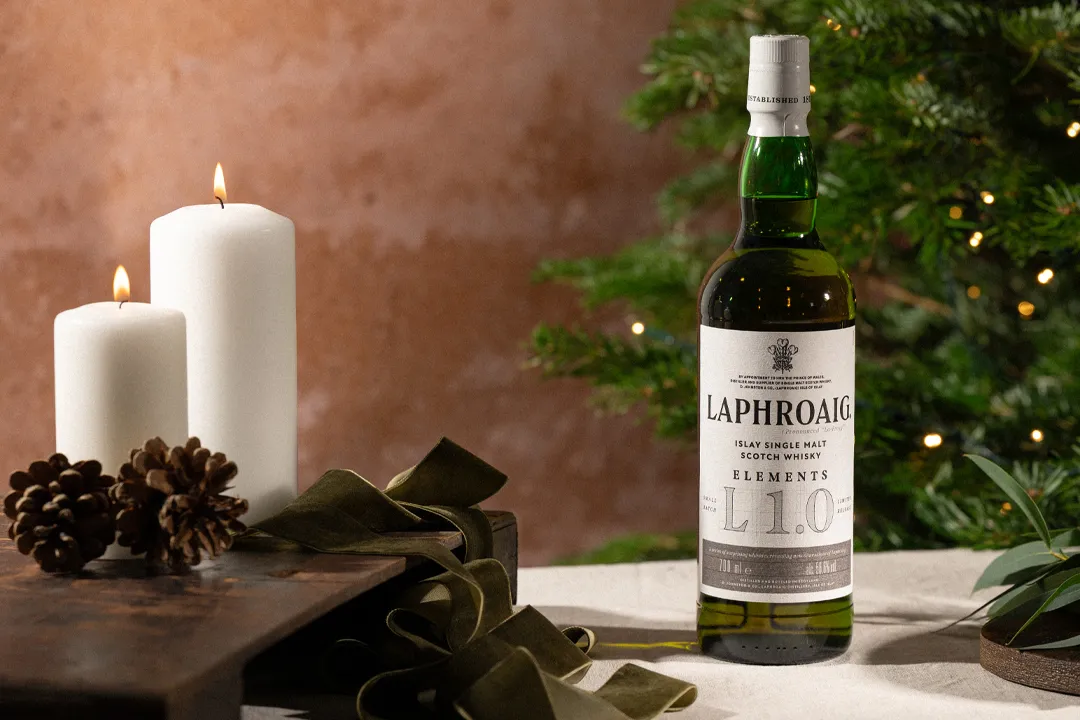 Elements 1.0 bottle on a festive set table