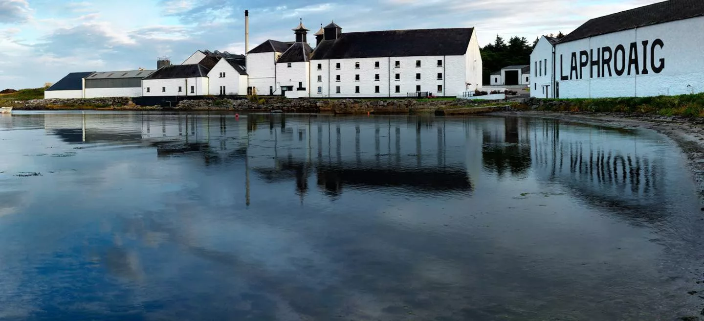 Laphroaig distillery building on Islay