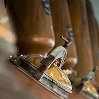 Laphroaig copper still close-up