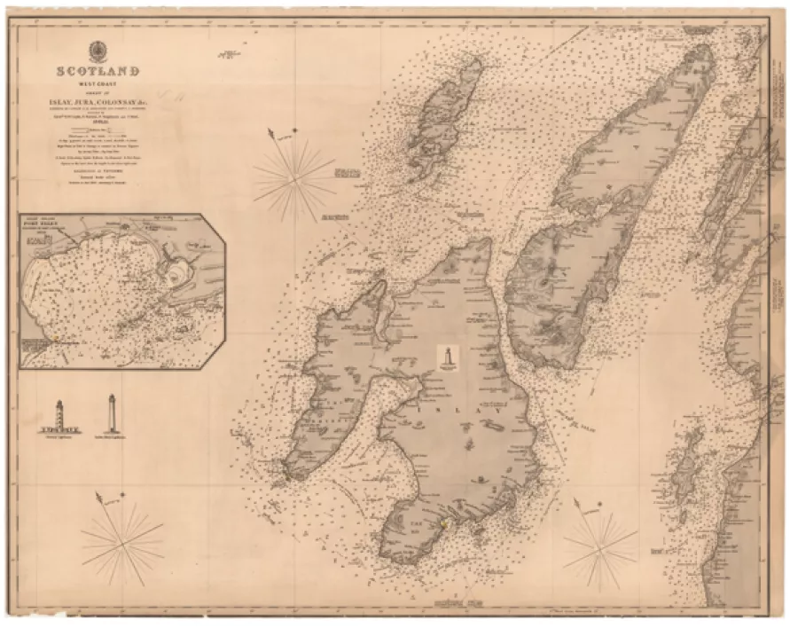 Old map of Islay