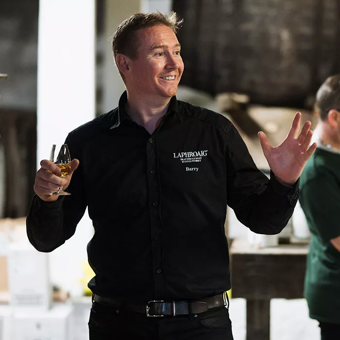 Distillery manager Barry Macaffer leading a tasting