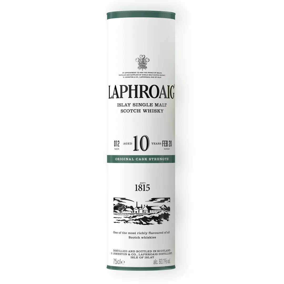 Laphroaig 10 Year Old Cask Strength batch 12 pack front
