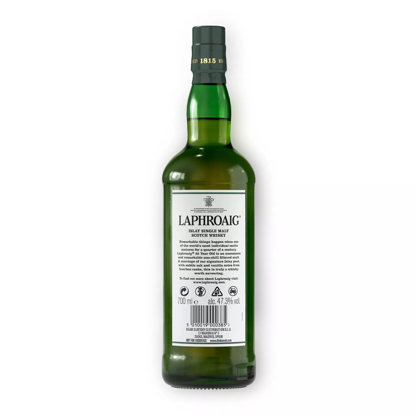 25 year old cask strength 2023 bottle back