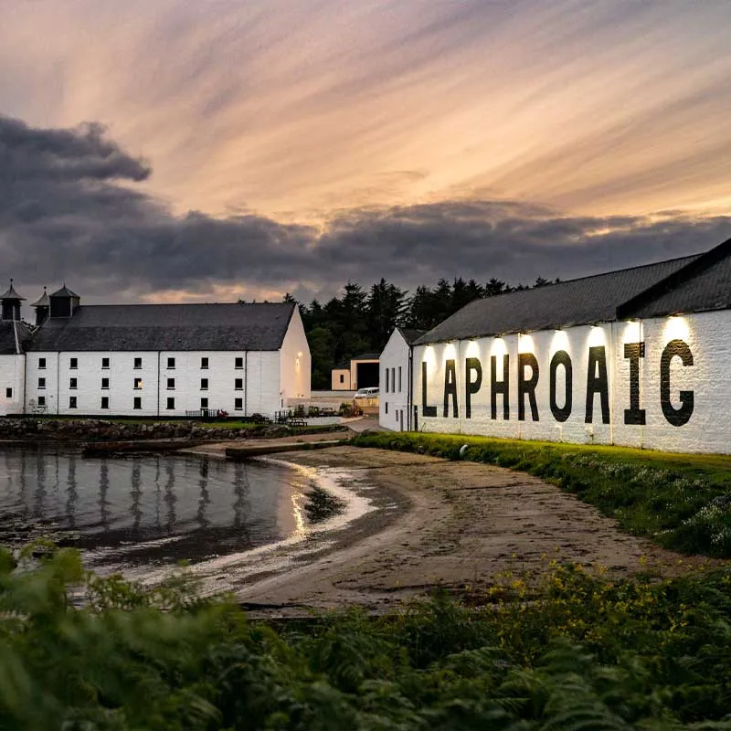 Laphroaig Distillery Night Sunset