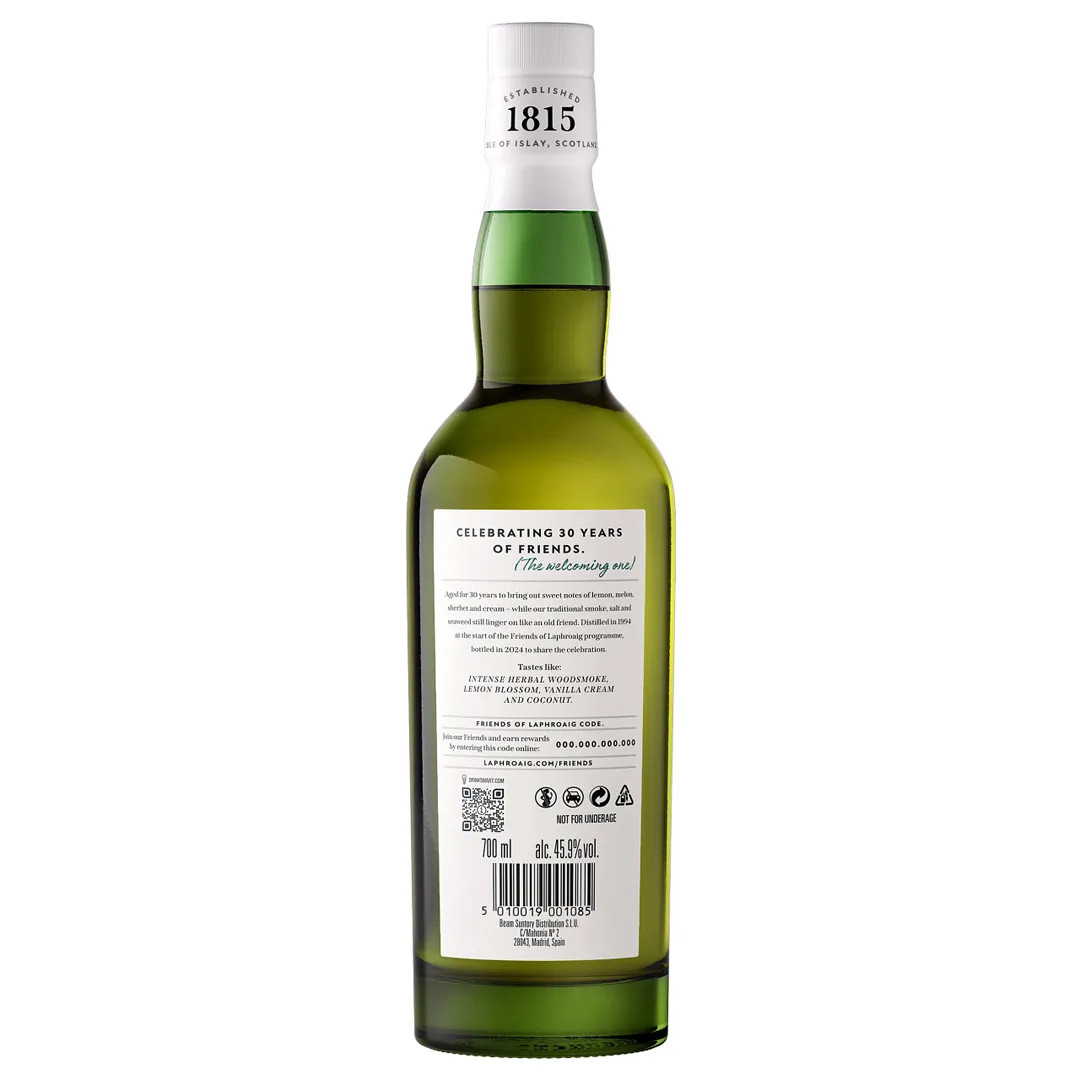 Friends of Laphroaig 30th Anniversary Bottle Back