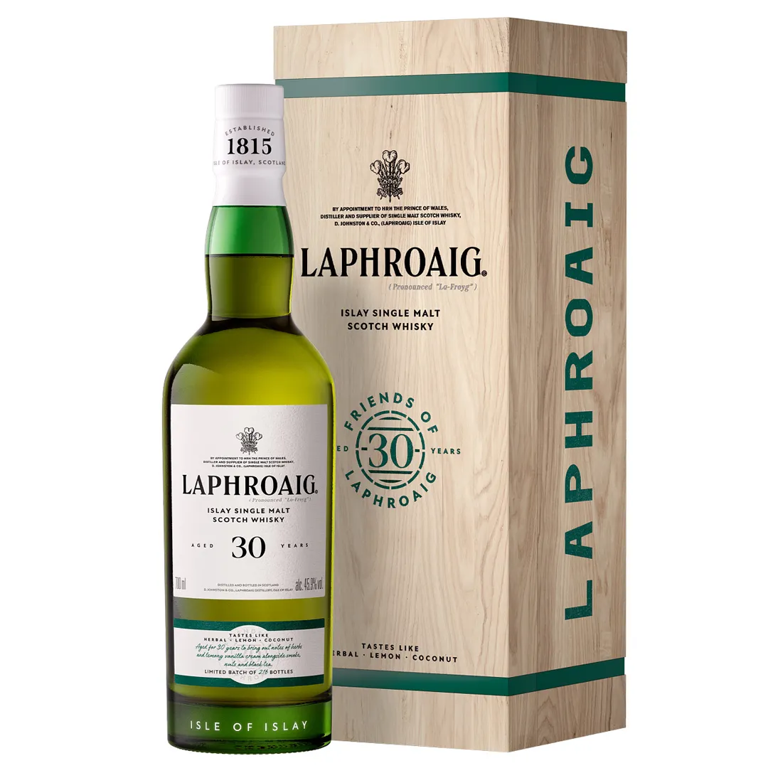 Friends of Laphroaig 30th Anniversary Bottle and Box