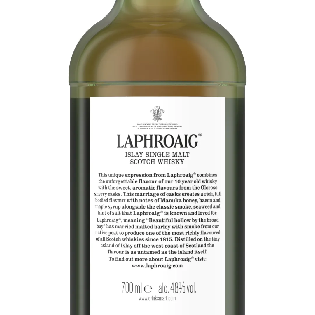 Laphroaig Sherry Oak Single Malt Bottle Label