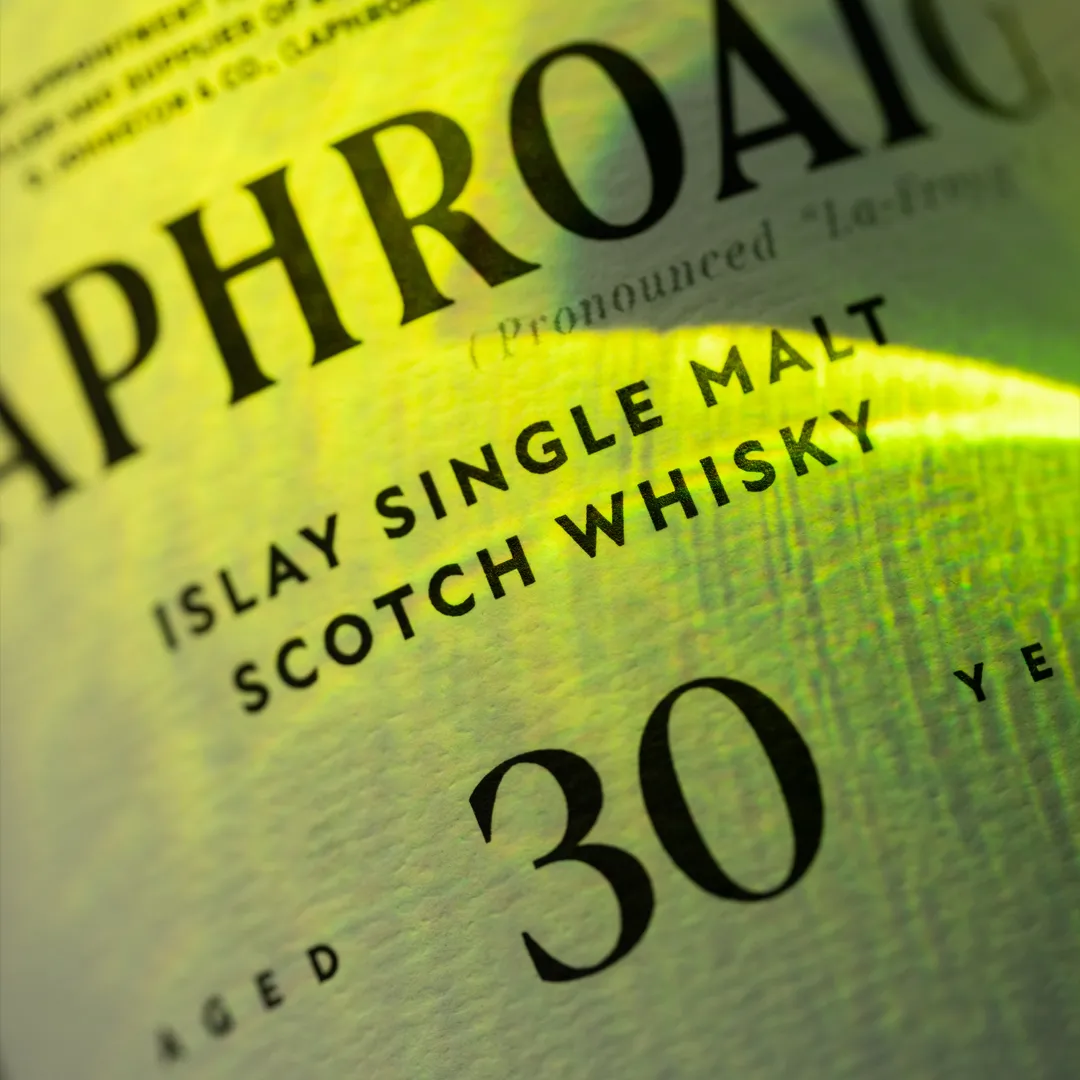 Laphroaig 30 Fol label