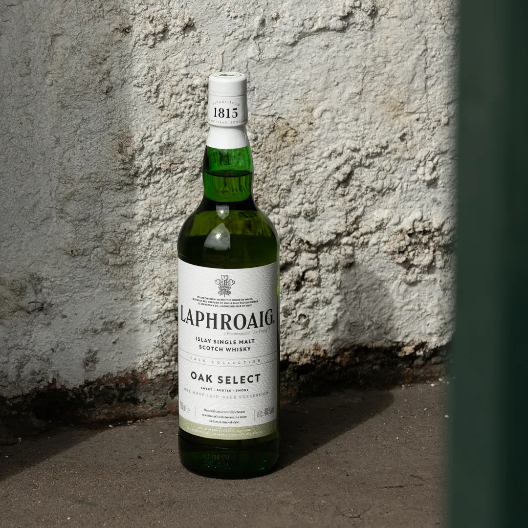 Oak Select Laphroaig Bottle at Distillery Wall