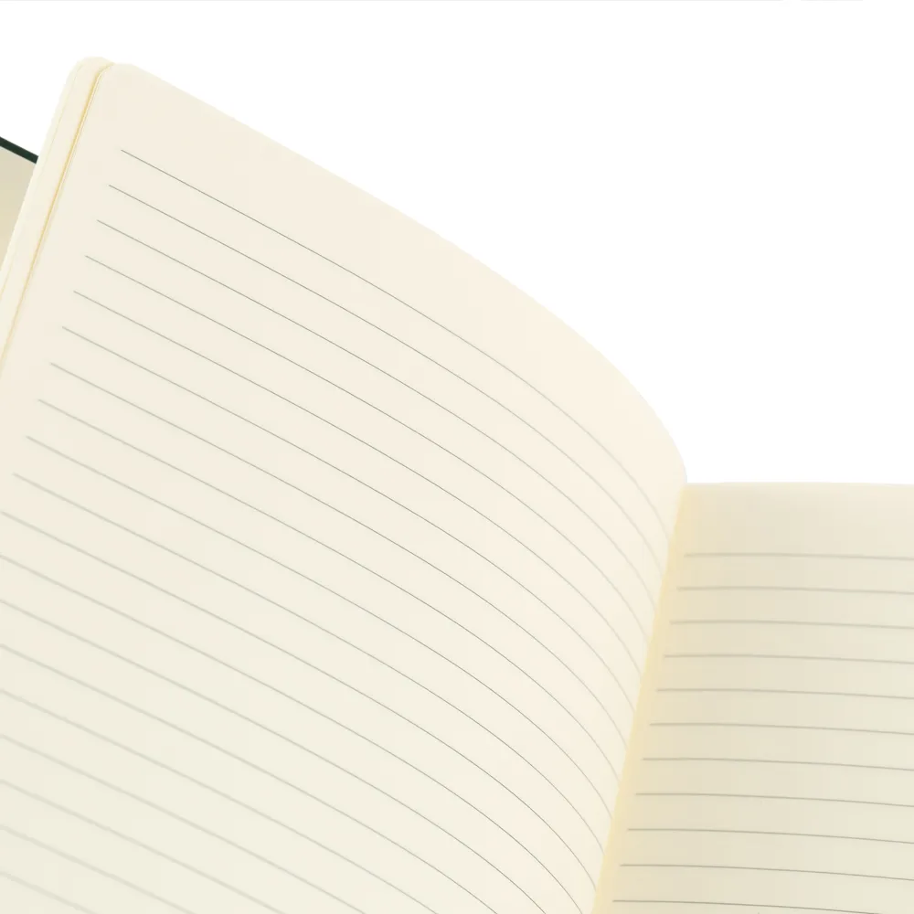 Lined paper inside Laphroaig branded notebook