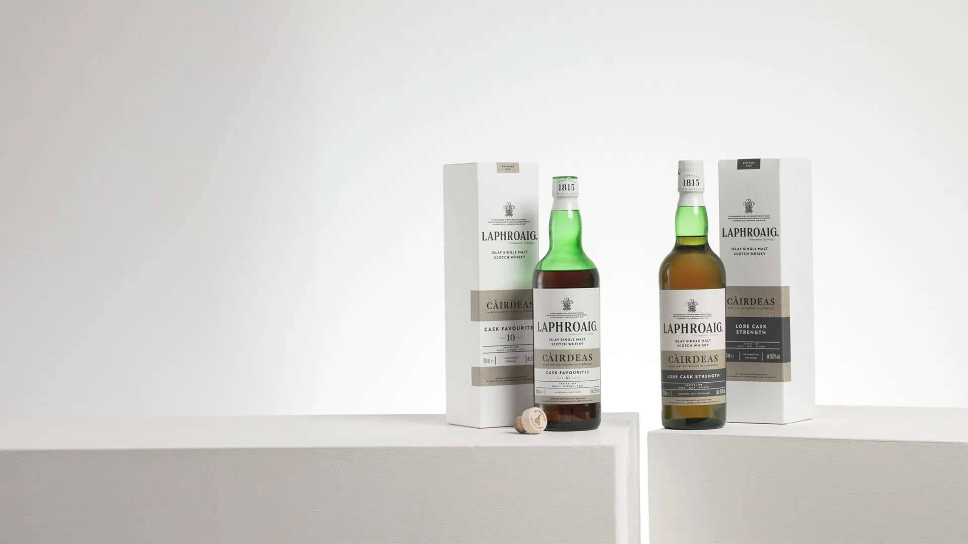 Cairdeas 2024 and 2025 Bottle and Boxes 