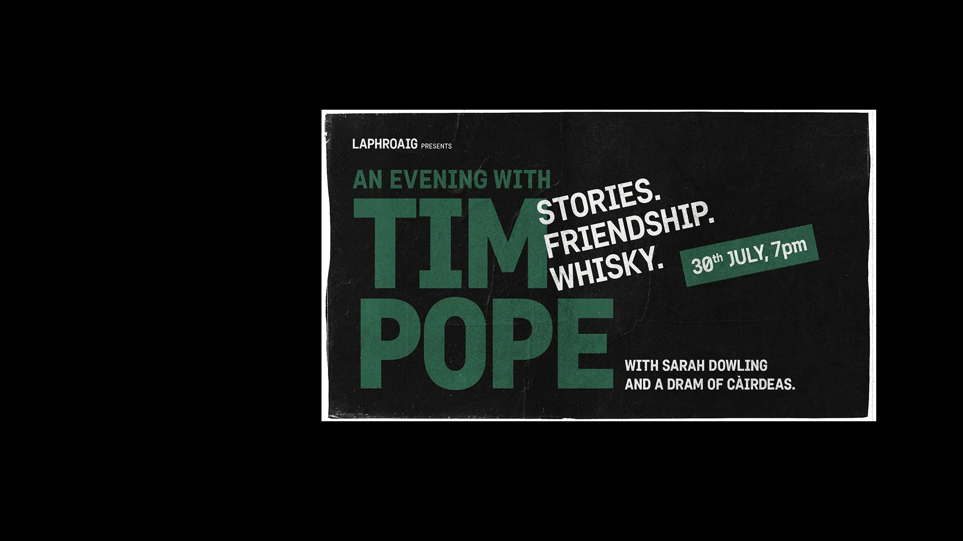 Poster Tim Pope Live Experiences